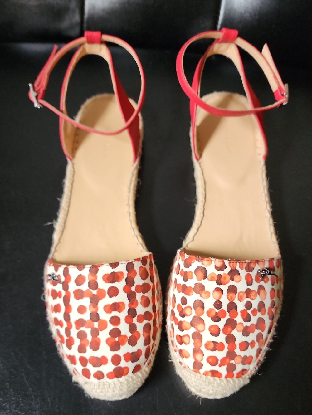 Longchamp Le Pliage Neo Fantaisie Espadrilles Rare With Straps Polka Dot EU 40